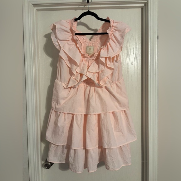 Simply Southern Other - Simply Southern | Pale Pink Ruffled Tiered Dress | Size XL